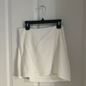 White linen Princess Polly Mini Skirt
